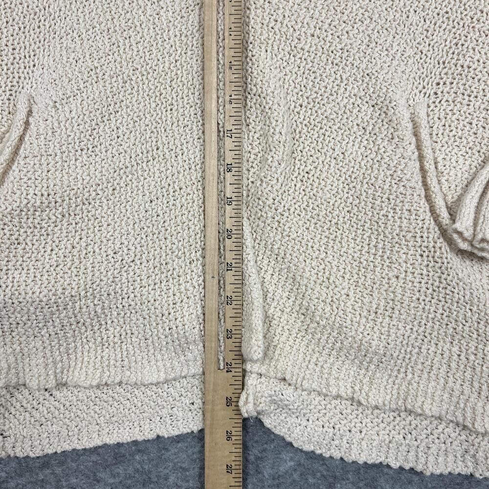 Free People Cardigan Sweater Womens S White Open Knit Lightweight Pockets Preppy - Picture 9 of 16